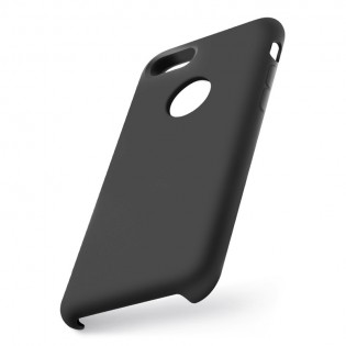 Чехол накладка Liquid Silicone Magnetic Plug iPhone 7 Black